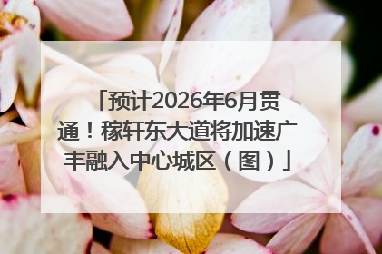 预计2026年6月贯通！稼轩东大道将加速广丰融入中心城区（图）