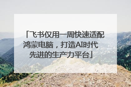 飞书仅用一周快速适配鸿蒙电脑，打造AI时代先进的生产力平台
