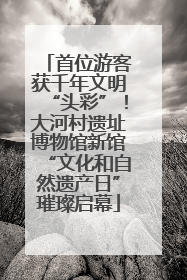 首位游客获千年文明“头彩”！大河村遗址博物馆新馆“文化和自然遗产日”璀璨启幕