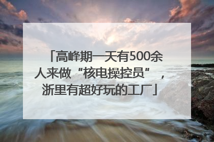 高峰期一天有500余人来做“核电操控员”，浙里有超好玩的工厂