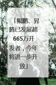 鲲鹏、昇腾已发展超665万开发者，今年将进一步开放