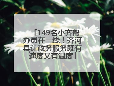 149名小齐帮办员在一线！齐河县让政务服务既有速度又有温度