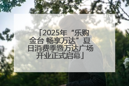 2025年“乐购金台 畅享万达”夏日消费季暨万达广场开业正式启幕