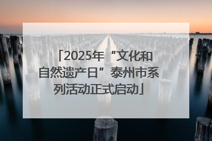 2025年“文化和自然遗产日”泰州市系列活动正式启动