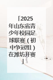 2025年山东省青少年校园足球联赛（初中争冠组）在潍坊开赛