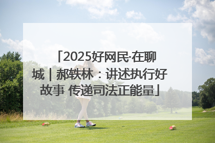 2025好网民·在聊城｜郝轶林：讲述执行好故事 传递司法正能量