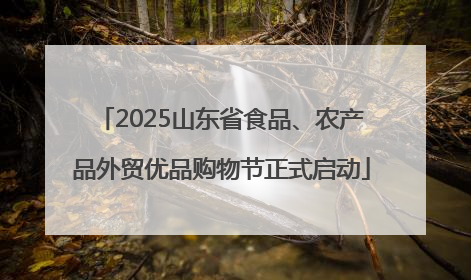 2025山东省食品、农产品外贸优品购物节正式启动