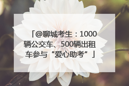 @聊城考生：1000辆公交车、500辆出租车参与“爱心助考”